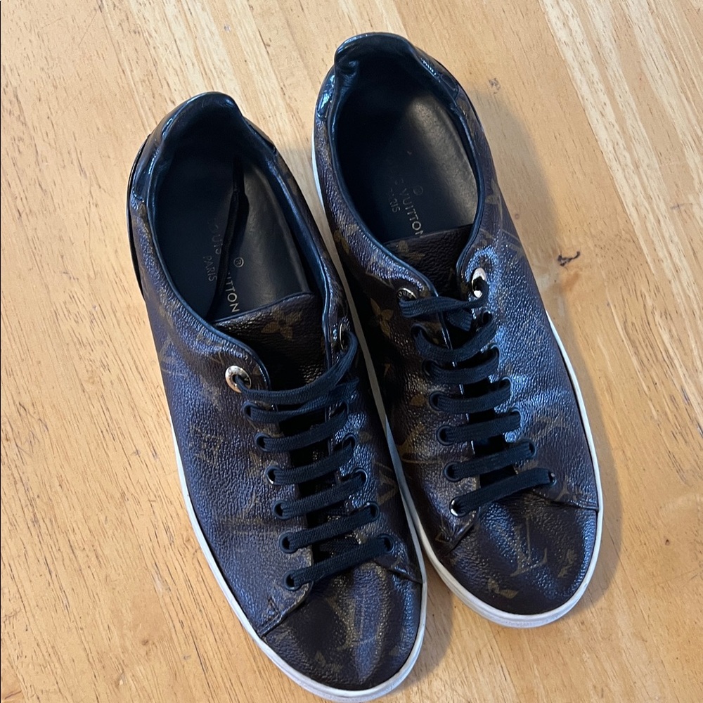 Louis Vuitton Dark Brown Monogram Sneakers - Picture 8 of 9